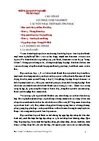 Chuyên đề Giúp học sinh nhận biết các nốt nhạ