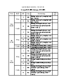 Giáo án Giáo dục thể chất 1 - Tuần 18 - Năm h