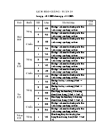 Giáo án Giáo dục thể chất 1 - Tuần 25 - Năm h