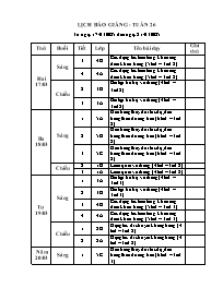 Giáo án Giáo dục thể chất 1 - Tuần 26 - Năm h