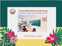 Bài giảng Tự nhiên xã hội 1 - Tiết 3: Các thà