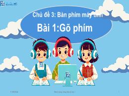 Bài giảng Hành trang công dân 1 - Chủ đề 3: B