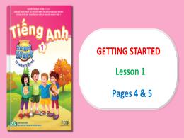 Bài giảng Tiếng Anh 1 (I-Learn Smart Start) -