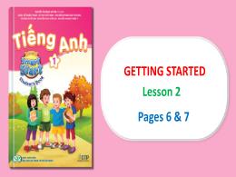 Bài giảng Tiếng Anh 1 (I-Learn Smart Start) -