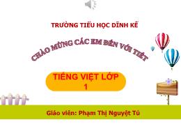 Bài giảng Tiếng Việt 1 - Bài 11: I-i, K-k - P