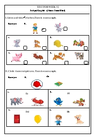 Bài tập ôn tập Tiếng Anh 1 - Week 12