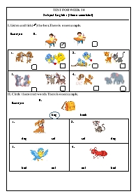 Bài tập ôn tập Tiếng Anh 1 - Week 14