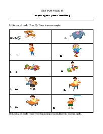 Bài tập ôn tập Tiếng Anh 1 - Week 15
