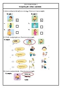 Bài tập ôn tập Tiếng Anh 1 - Week 2