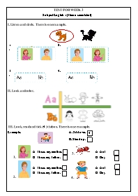 Bài tập ôn tập Tiếng Anh 1 - Week 3