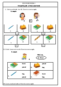 Bài tập ôn tập Tiếng Anh 1 - Week 5