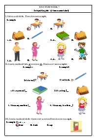 Bài tập ôn tập Tiếng Anh 1 - Week 7