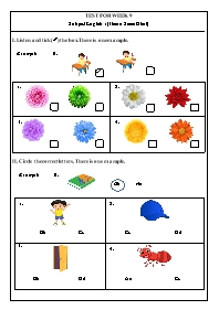 Bài tập ôn tập Tiếng Anh 1 - Week 9