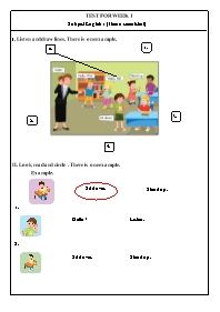 Bài tập ôn tập Tiếng Anh Lớp 1 - Week 1