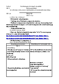 Giáo án các Toán + Tiếng Việt 1 - Tuần 2 - Nă