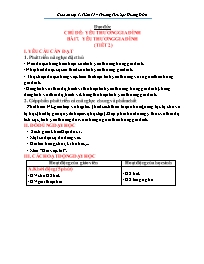 Giáo án Đạo đức 1 - Chủ đề, Bài 7: Yêu thương