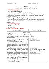 Giáo án Đạo đức 1 - Tuần 30, Bài 14: Phòng tr