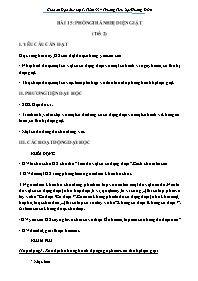 Giáo án Đạo đức 1 - Tuần 33, Bài 15: Phòng tr