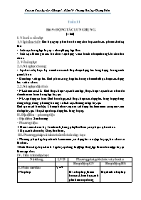 Giáo án Giáo dục thể chất 1 - Tuần 11 - Trườn