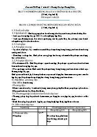 Giáo án Giáo dục thể chất 1 - Tuần 27, Bài 18