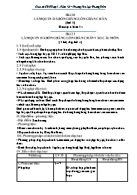 Giáo án Giáo dục thể chất 1 - Tuần 32, Bài 21