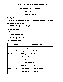 Giáo án Hoạt động ngoài giờ lên lớp 1 - Tuần 