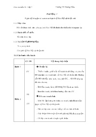 Giáo án Hoạt động ngoài giờ lên lớp 1 - Tuần