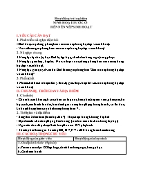 Giáo án Hoạt động trải nghiệm 1 - Bài: Sinh h