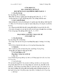 Giáo án Hoạt động trải nghiệm Lớp 1 - Tuần 32