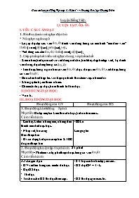 Giáo án Luyện Tiếng Việt 1 - Tuần 14 - Trường