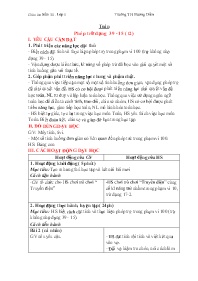 Giáo án môn Toán 1 - Tuần 30 - Trường Tiểu họ