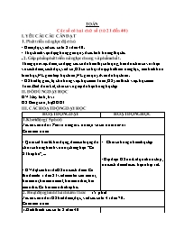 Giáo án Toán 1 - Bài: Các số có 2 chữ số