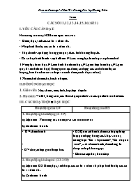 Giáo án Toán 1 - Tuần 19 - Trường Tiểu học Hư