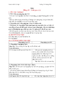 Giáo án Toán Lớp 1 - Tuần 32 - Trường Tiểu họ