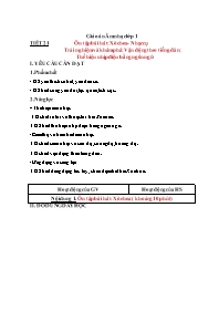 Giáo án Tự nhiên xã hội 1 + Âm nhạc Khối Tiểu