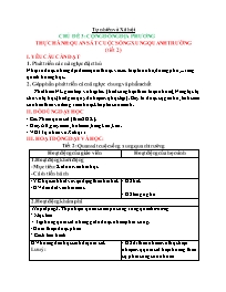 Giáo án Tự nhiên xã hội 1 - Chủ đề 3: Cộng đồ