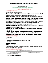 Giáo án Tự nhiên xã hội 1 - Chủ đề 3: Cộng đồ