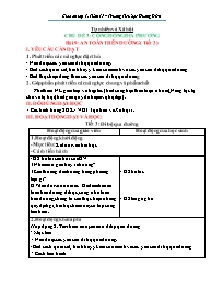Giáo án Tự nhiên xã hội 1 - Tuần 15, Chủ đề 3