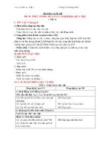 Giáo án Tự nhiên xã hội 1 - Tuần 30 - Trường