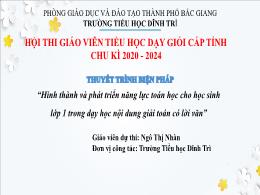 Hình thành và phát triển năng lực toán học ch