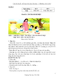 Kế hoạch bài dạy Âm nhạc 1 - Tuần 1, Tiết 1: 