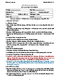 KHBD Toán lớp 1 năm học 2026-2027 - Bài 16. L