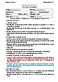 KHBD Toán lớp 1 năm học 2026-2027 - Bài 20. Ô