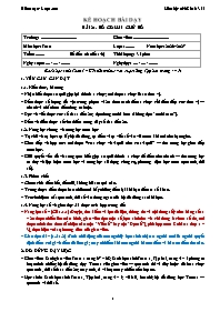 KHBD Toán lớp 1 năm học 2026-2027 - Bài 21. S