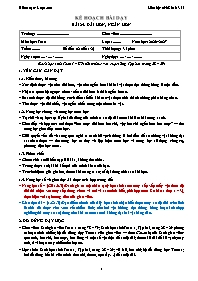 KHBD Toán lớp 1 năm học 2026-2027 - Bài 25. D