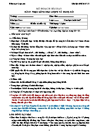 KHBD Toán lớp 1 năm học 2026-2027 - Bài 27. T