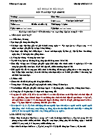 KHBD Toán lớp 1 năm học 2026-2027 - Bài 37. L