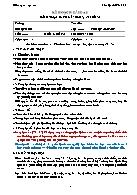 KHBD Toán lớp 1 năm học 2026-2027 - Bài 8. Th